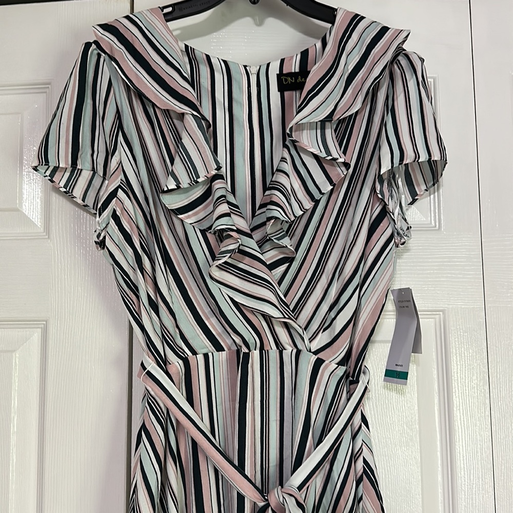 Striped Ruffle Dress - Picture 2 of 7